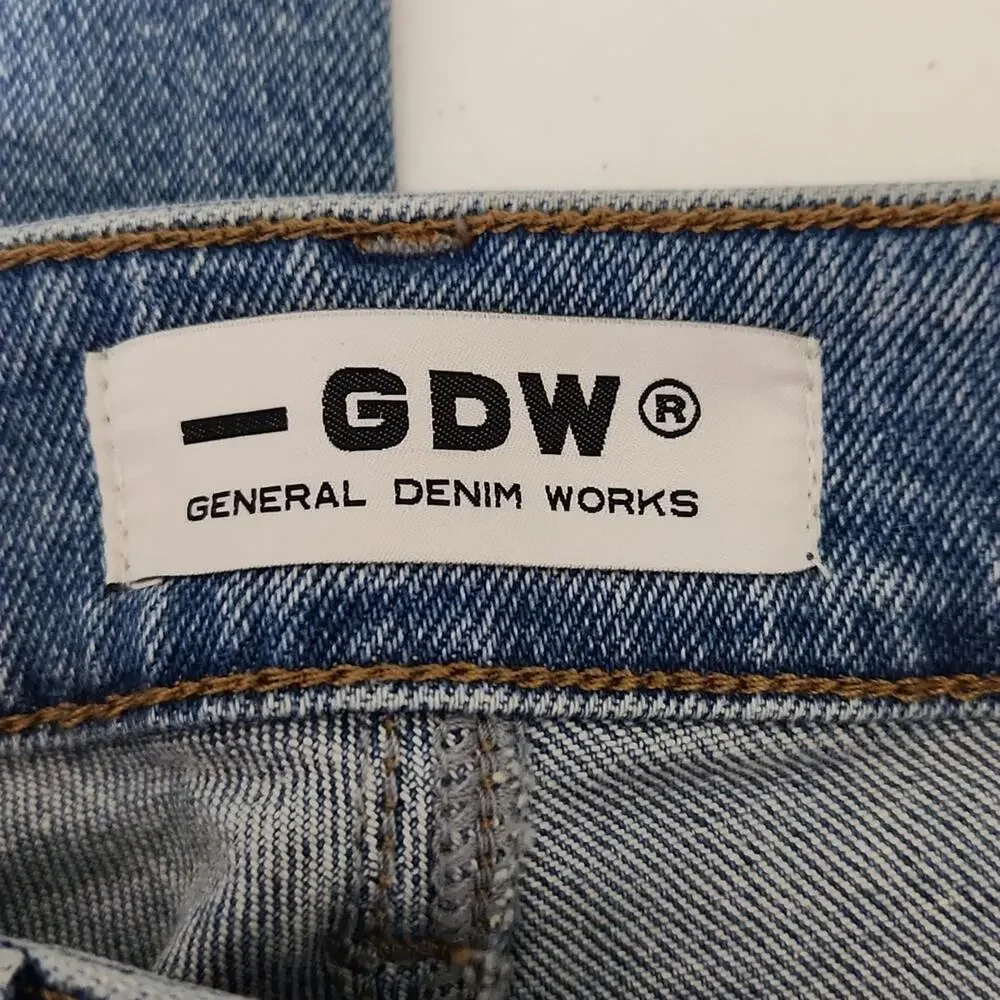 GDW General Denim Works Women's Light Wash Skinny Jeans Size‎ 26 Zip Button NWT